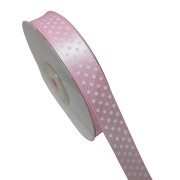 Pois Satin Ribbon - Pink - 13 mm